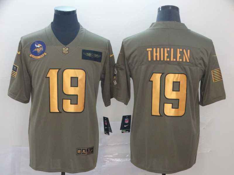 Nike Vikings 19 Adam Thielen 2019 Olive Gold Salute To Service Limited Jersey,We sell and wholesale Nike Vikings 19 Adam Thielen 2019 Olive Gold Salute To Service Limited Jersey on line form chian!